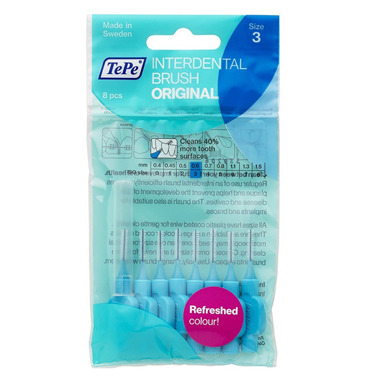 Tandenborstel.com TePe Interdentale Ragers Original 0.6 mm blauw - 8 stuks aanbieding