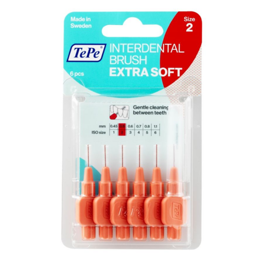 TePe TePe Interdentale Ragers Extra Soft 0.5 mm lichtrood - 6 stuks