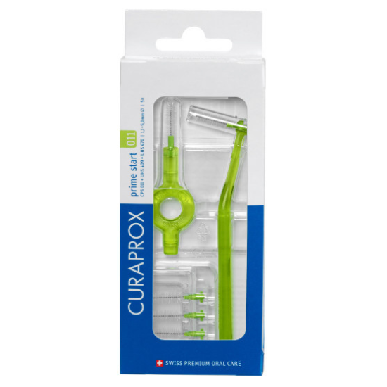 Curaprox Curaprox Prime Start 011 met houders - Lime groen