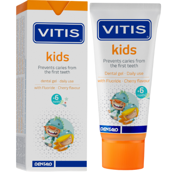 Tandenborstel.com Vitis Kids Cherry Gel Tandpasta - 50 ml aanbieding
