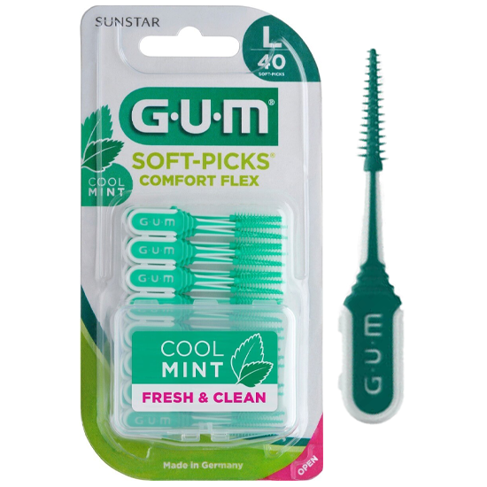 Tandenborstel.com GUM Soft-Picks Comfort Flex Cool Mint Large - 40 stuks aanbieding