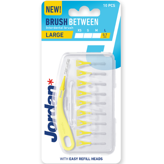 Tandenborstel.com Jordan Brush Between Interdentale Ragers Large 0,7 mm geel - 10 stuks aanbieding