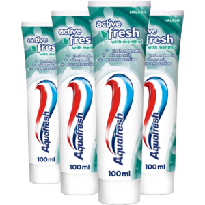 Aquafresh Active Fresh Menthol Tandpasta – 4 x 100 ml