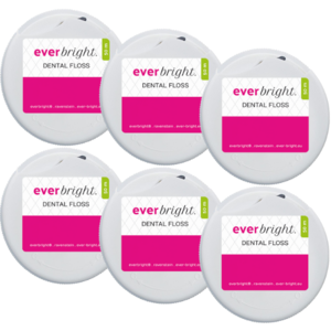 Everbright Waxed Dental Floss Mint - 6 x 50m