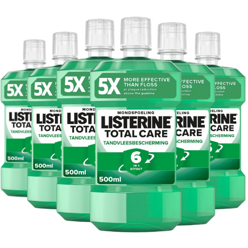 Listerine Listerine Total Care 6-in-1 Tandvleesbescherming Mondwater - 6 x 500 ml
