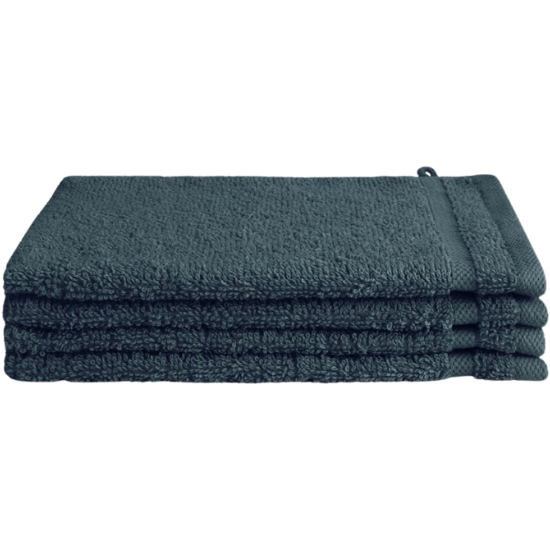 Byrklund Byrklund Washandjes 16x21 cm Donkerblauw - 4 stuks