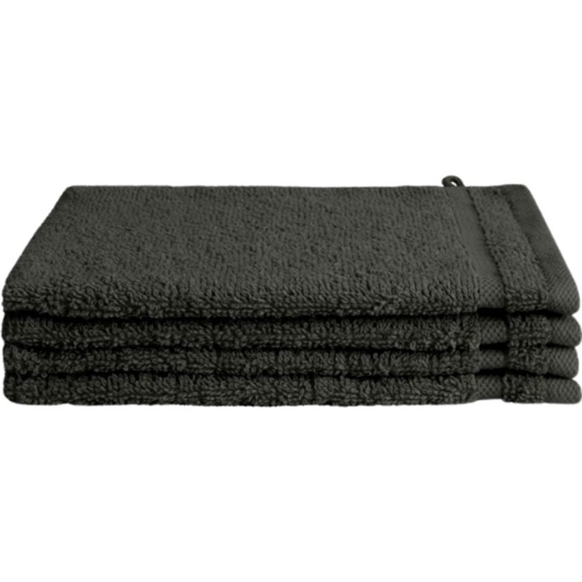 Byrklund Byrklund Washandjes 16x21 cm Antraciet - 4 stuks