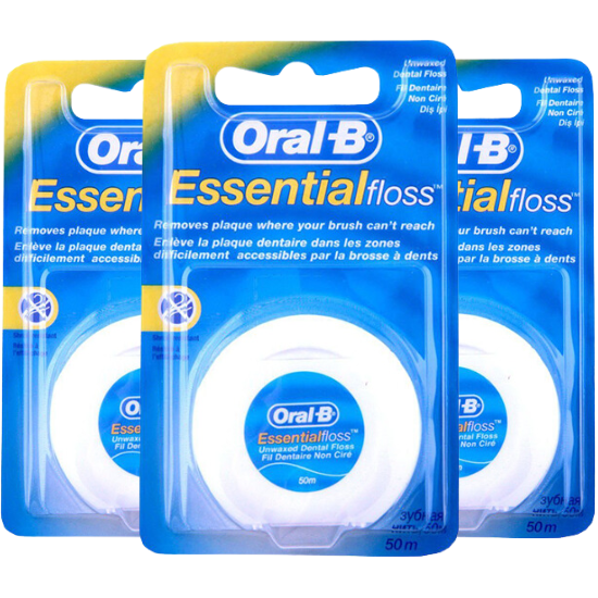 Oral-B Oral-B Essential Floss Unwaxed - 3 x 50m - Voordeelverpakking