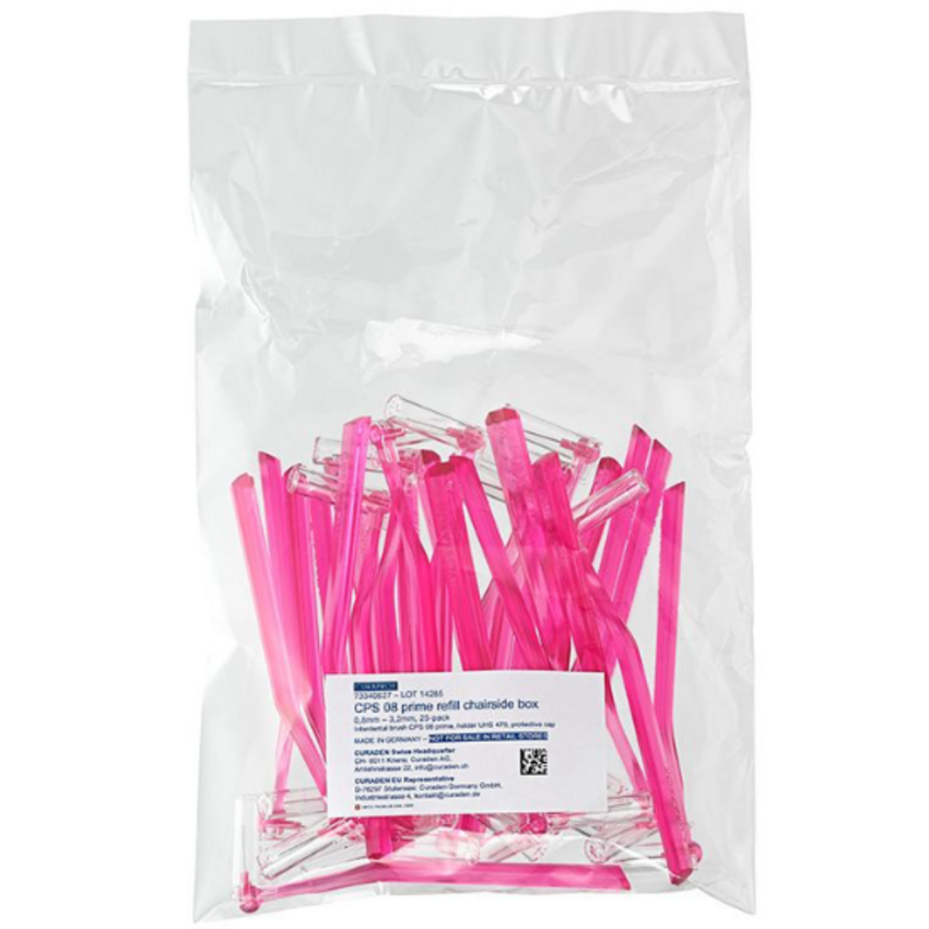 Curaprox Curaprox Prime Refill 08 Roze - 25 stuks met houder