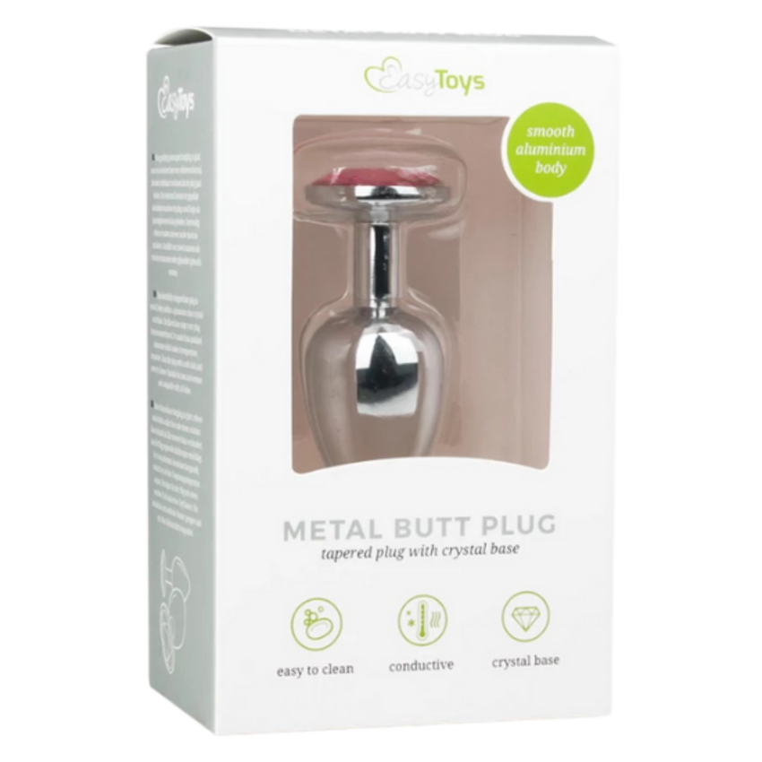 Easytoys EasyToys Metalen Buttplug - Zilver/Roze - S