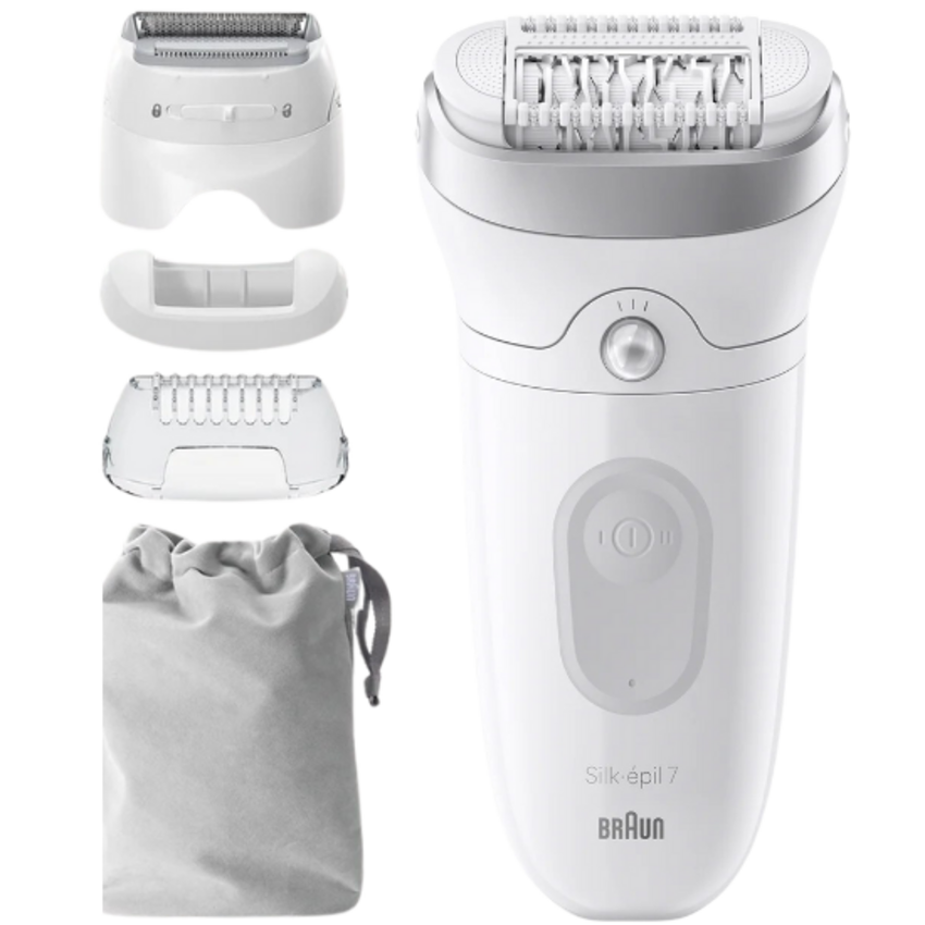 Braun Braun Silk-épil 7 7-041 Wet & Dry Epilator - Voor Ultieme Ontharing - Wit/zilver