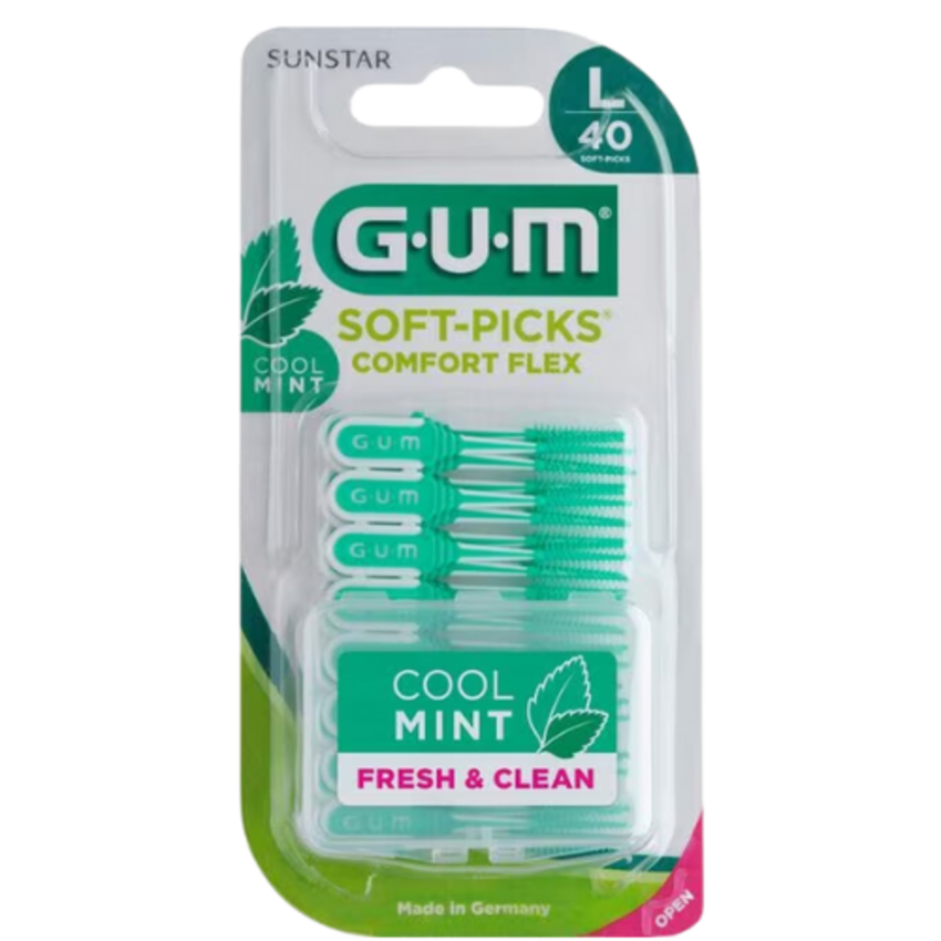 GUM GUM Soft-Picks Comfort Flex Large Mint - 6 x 40 stuks