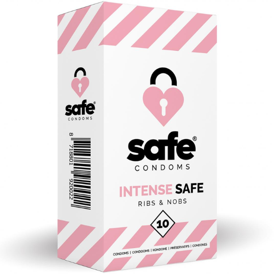 Safe SAFE - Condooms - Ribbels & Noppen - 10 stuks
