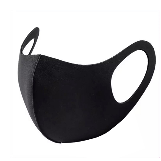 Wasbaar Mondmasker Scuba - Zwart - 1+1 GRATIS