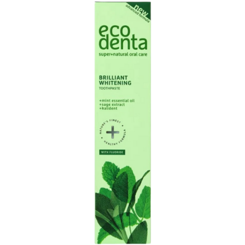 EcoDenta Ecodenta Brilliant Whitening Muntolie & Salie-extract Tandpasta - 100 ml