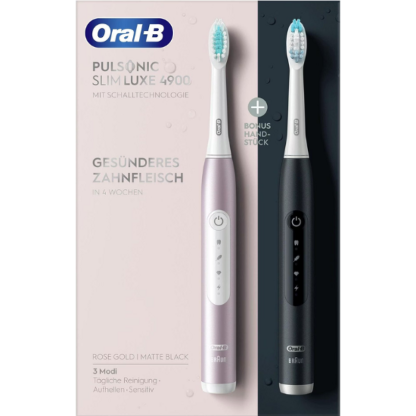 Oral-B Oral-B Pulsonic Slim Luxe 4900 - Rose Gold/Matt Black DUO-Set