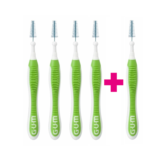 Tandenborstel.com GUM Trav-Ler 1.1 mm groen - 4+1 Gratis aanbieding