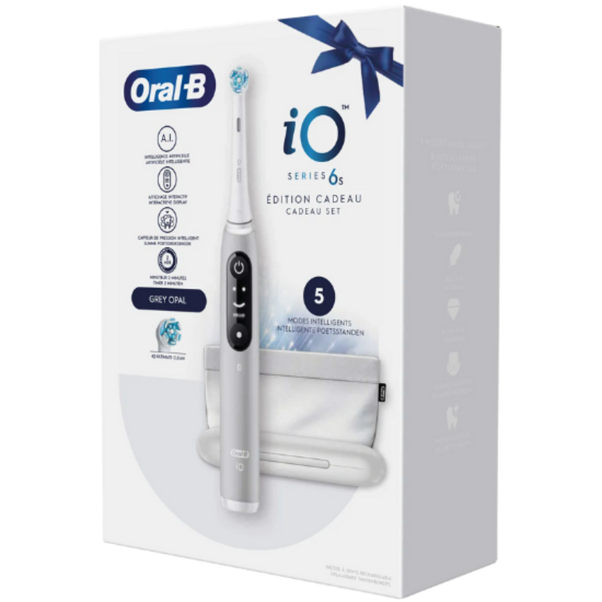 Oral-B Oral-B iO Series 6 Opal Grey Elektrische Tandenborstel - Gift Edition