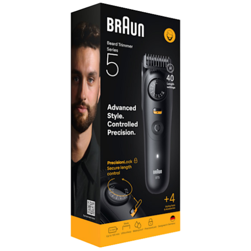 Braun Braun Series 5 BT5520 Baardtrimmer - met 4 Stylingtools - Zwart