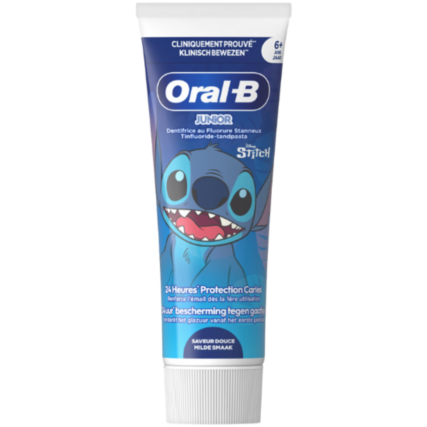 Oral-B Junior 6+ Stitch Tandpasta Milde Smaak - 75 ml Oral-B Oral-B Junior 6+ Stitch Tandpasta Milde Smaak - 75 ml