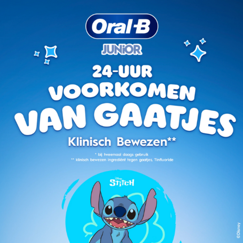 Oral-B Junior 6+ Stitch Tandpasta Milde Smaak - 75 ml Oral-B Oral-B Junior 6+ Stitch Tandpasta Milde Smaak - 75 ml