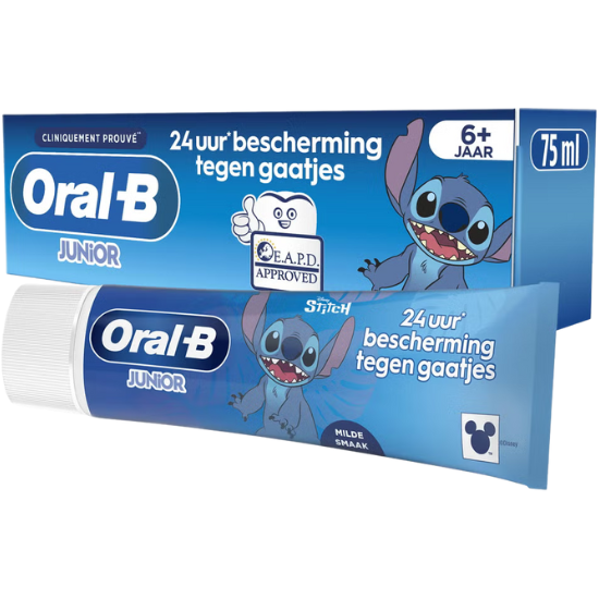 Oral-B Junior 6+ Stitch Tandpasta Milde Smaak - 75 ml Oral-B Oral-B Junior 6+ Stitch Tandpasta Milde Smaak - 75 ml