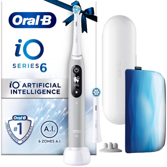 Oral-B Oral-B iO Series 6 Opal Grey Elektrische Tandenborstel - Gift Edition