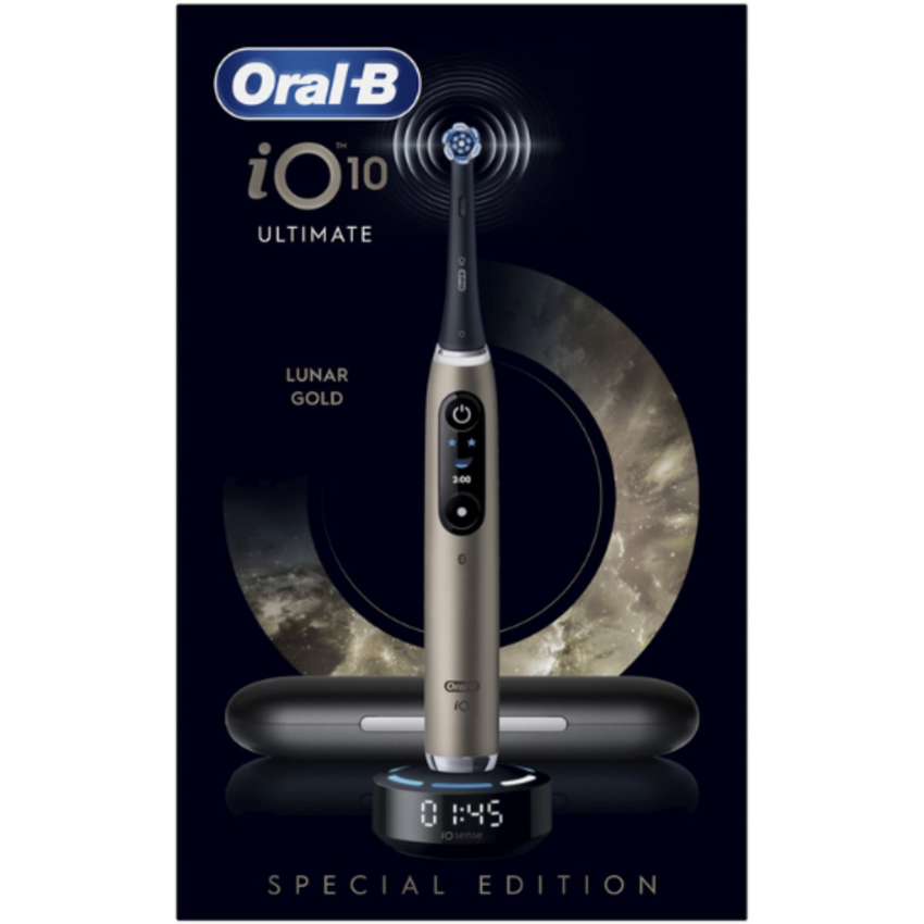 Oral-B Oral-B iO 10 Lunar Gold + 2x GRATIS Oral-B 3D-White Arctic Fresh Tandpasta