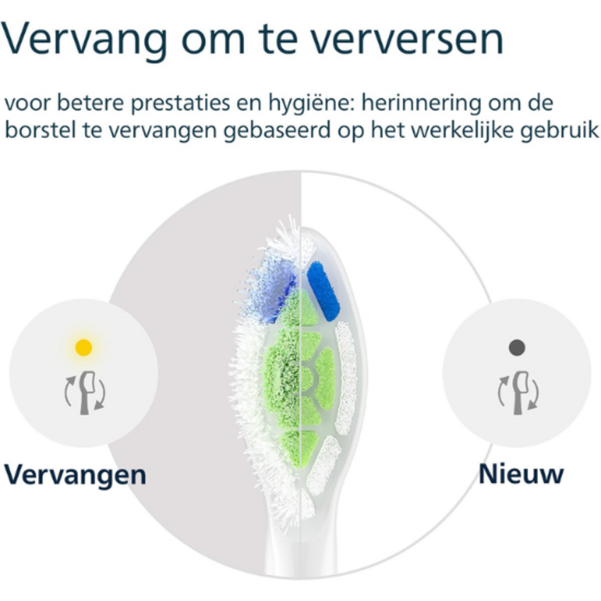 Philips Philips Sonicare W2 Optimal White HX6066/88 - Black - 6 stuks