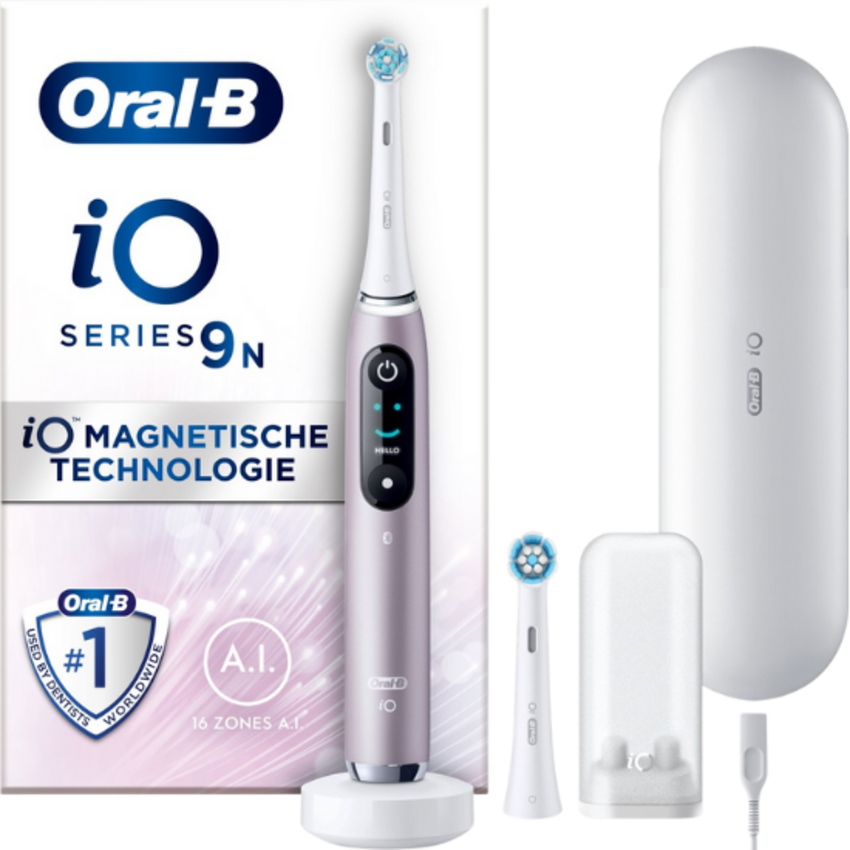Oral-B iO Series 9N Rose Quartz + 1 extra opzetborstel Oral-B Oral-B iO Series 9N Rose Quartz + 1 extra opzetborstel