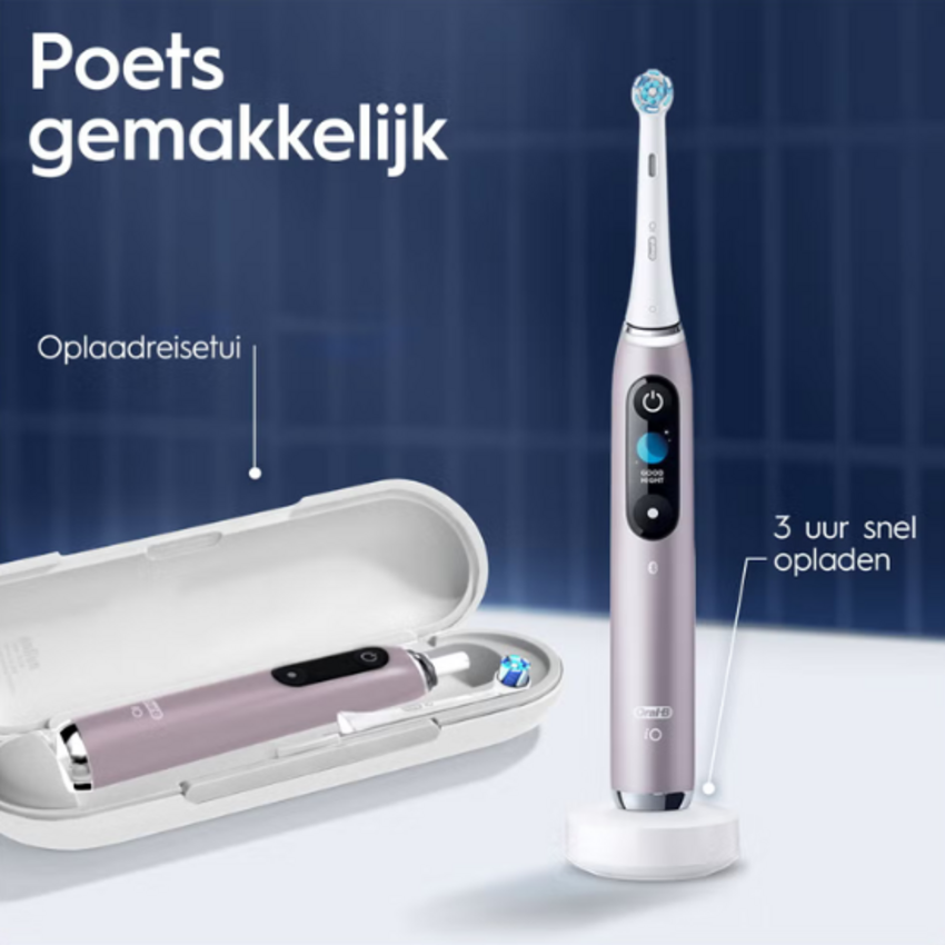 Oral-B iO Series 9N Rose Quartz + 1 extra opzetborstel Oral-B Oral-B iO Series 9N Rose Quartz + 1 extra opzetborstel