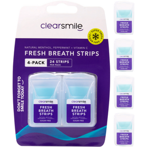 Clearsmile Fresh Breath Strips Mint - 4-pack