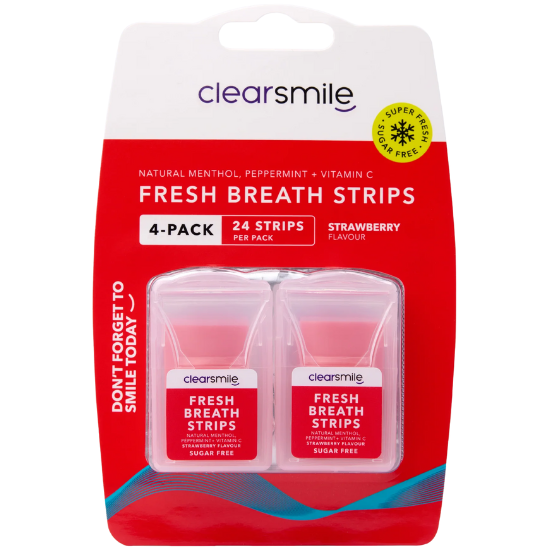 Clearsmile Clearsmile Fresh Breath Strips Strawberry - 4-pack