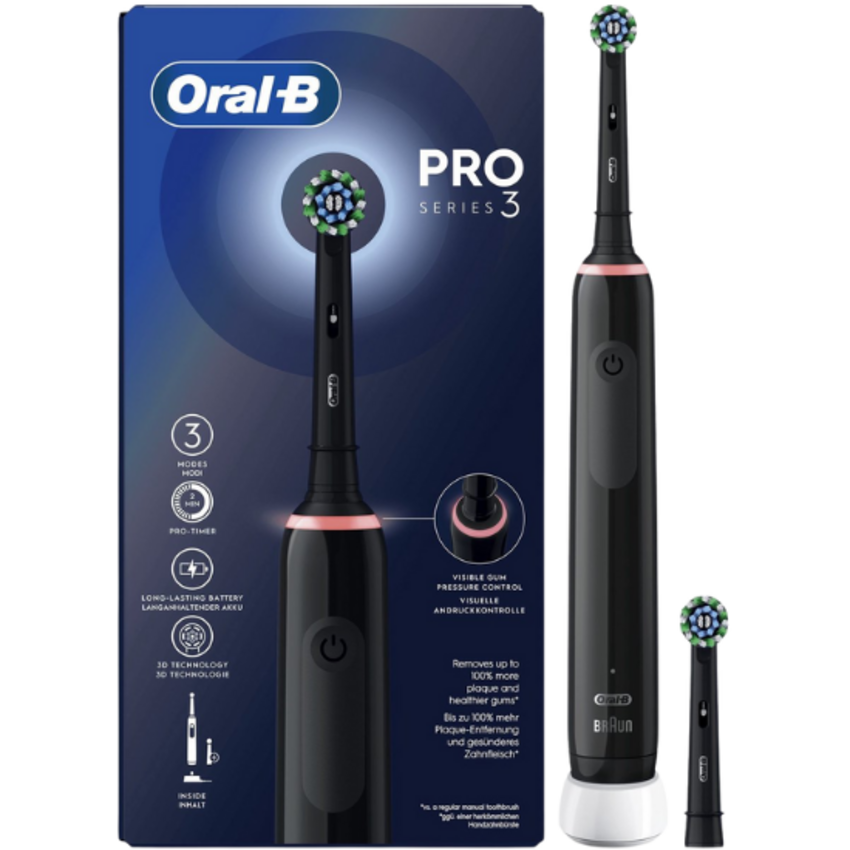 Oral-B Oral-B PRO 3 3000 Black Cross Action Elektrische Tandenborstel