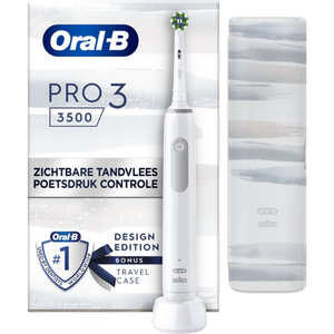 Oral-B PRO 3 3500 White Stripe Design Edition + Reisetui