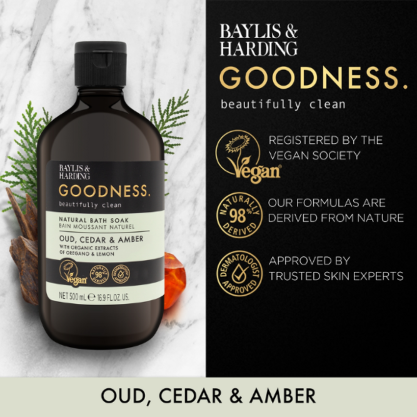 Baylis & Harding Baylis & Harding Bath Soak Goodness Oud, Cedar & Amber - 500 ml