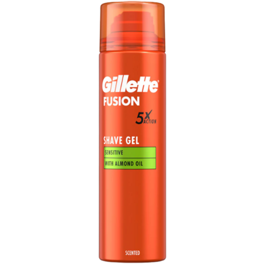 Gillette Fusion5 Scheergel Sensitive - met Amandelolie - 200 ml Gillette Gillette Fusion5 Scheergel Sensitive - met Amandelolie - 200 ml