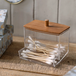 Wattenstaafjeshouder met Bamboe Deksel