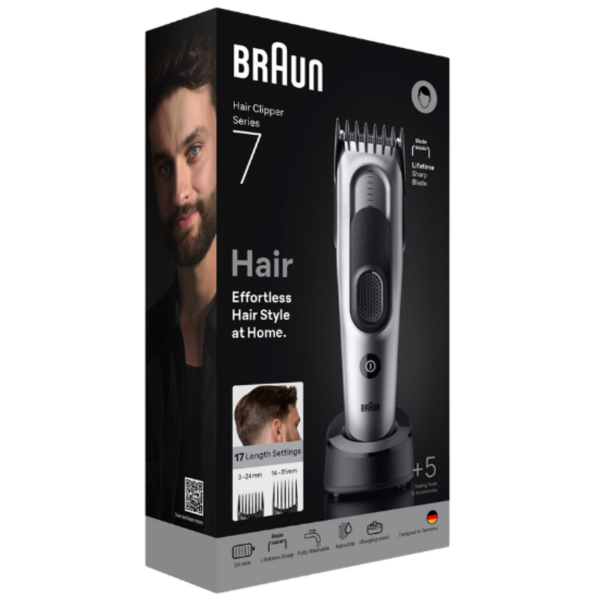Braun HairClipper Tondeuse Series 7 HC7590 - Grijs Braun Braun HairClipper Tondeuse Series 7 HC7590 - Grijs