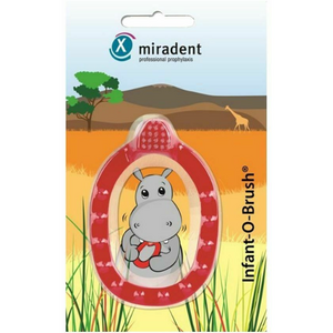Miradent Infant-O-Brush Baby Tandenborstel/Bijtring - Rood