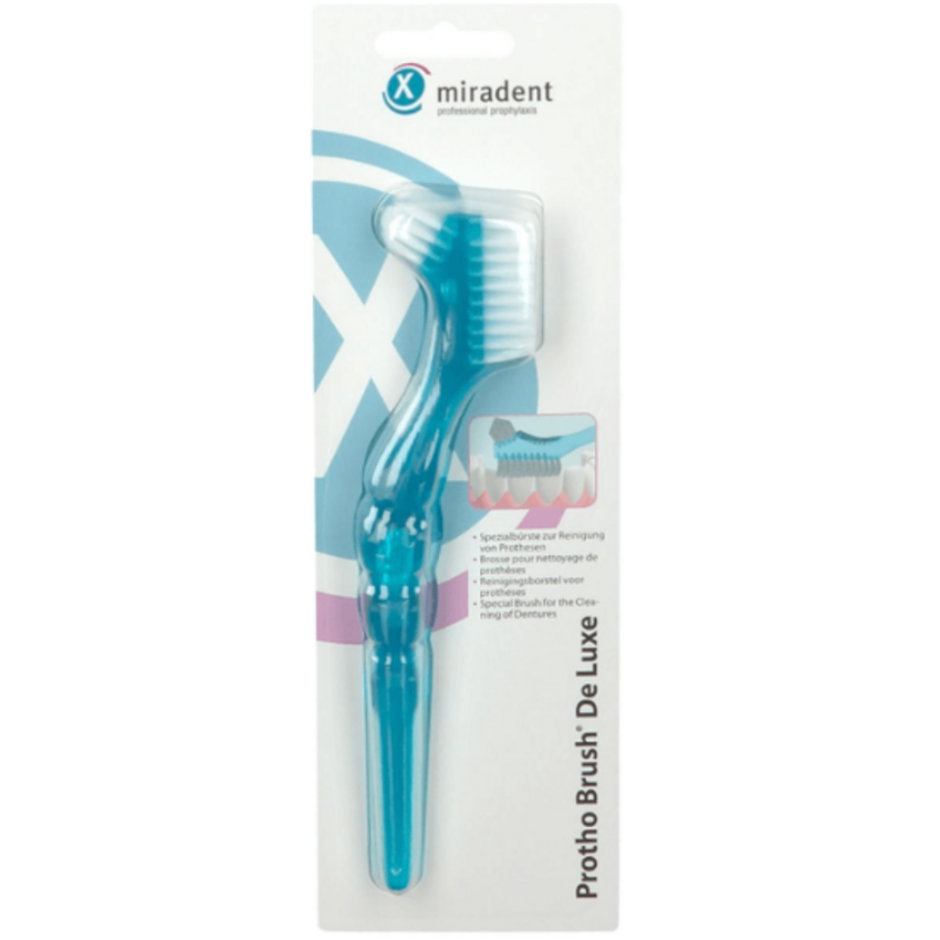 Miradent Protho Brush De Luxe Protheseborstel - Blauw Miradent Miradent Protho Brush De Luxe Protheseborstel - Blauw