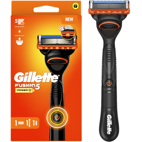 Tandenborstel.com Gillette Fusion5 Power Scheersysteem + 1 Scheermesje - Zwart aanbieding