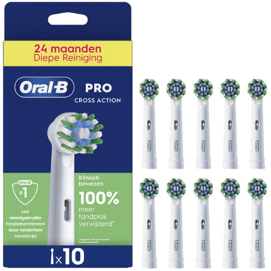 Oral-B Oral-B PRO Cross Action opzetborstels - 10 stuks - Value Pack