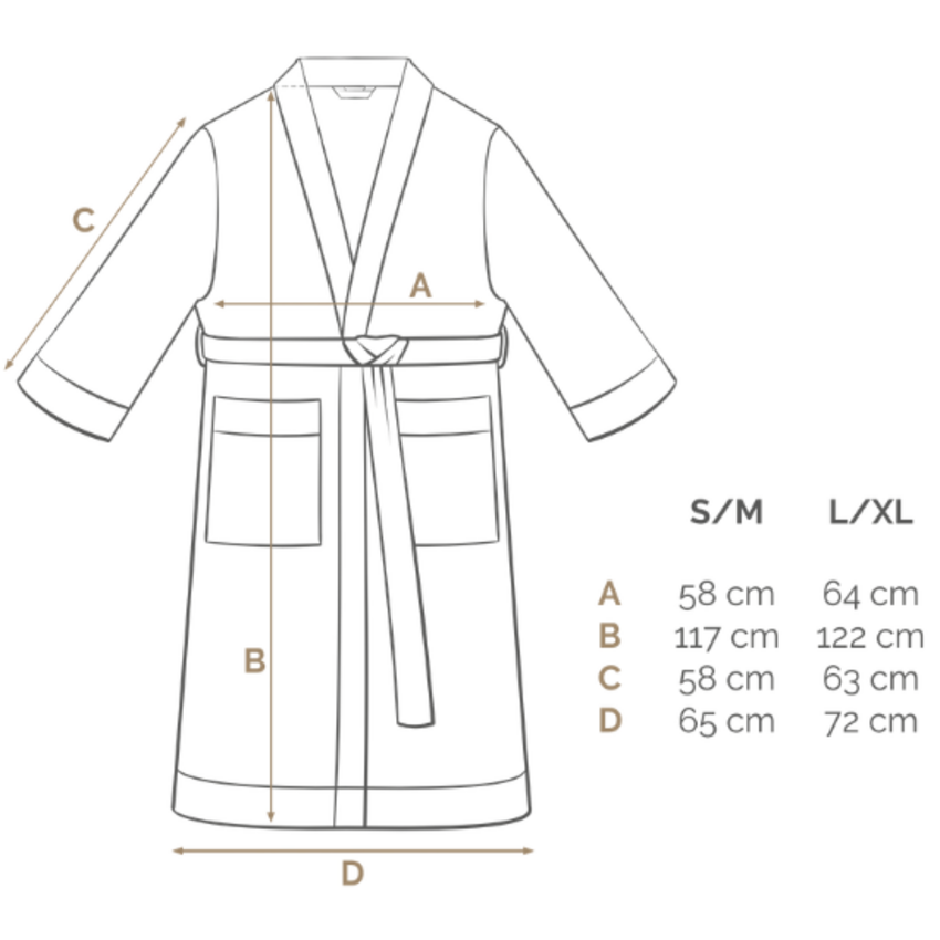 Walra Walra Badjas Casual Robe L/XL - Antraciet