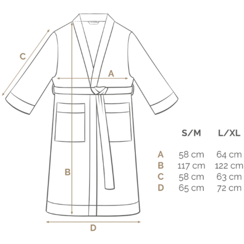 Walra Walra Badjas Casual Robe S/M - Wit