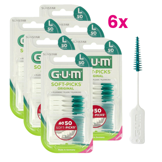 GUM GUM Soft-Picks Original Large - 6 x 50 stuks