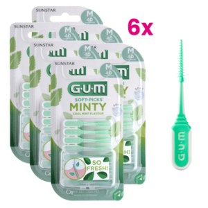 GUM Soft-Picks Comfort Flex Medium Mint - 6 x 40 stuks