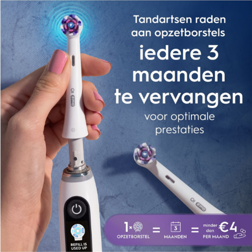 Oral-B Oral-B iO Radiant White opzetborstels - White - 8 stuks