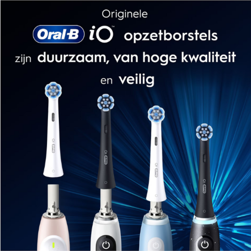 Oral-B Oral-B iO Radiant White opzetborstels - Black - 8 stuks