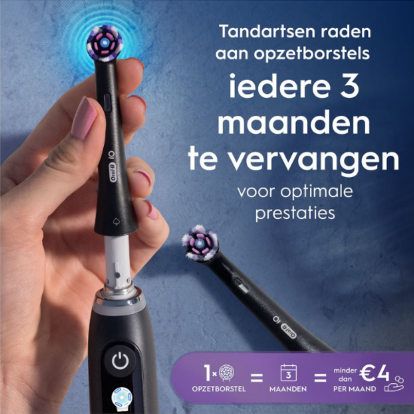 Oral-B Oral-B iO Radiant White opzetborstels - Black - 8 stuks